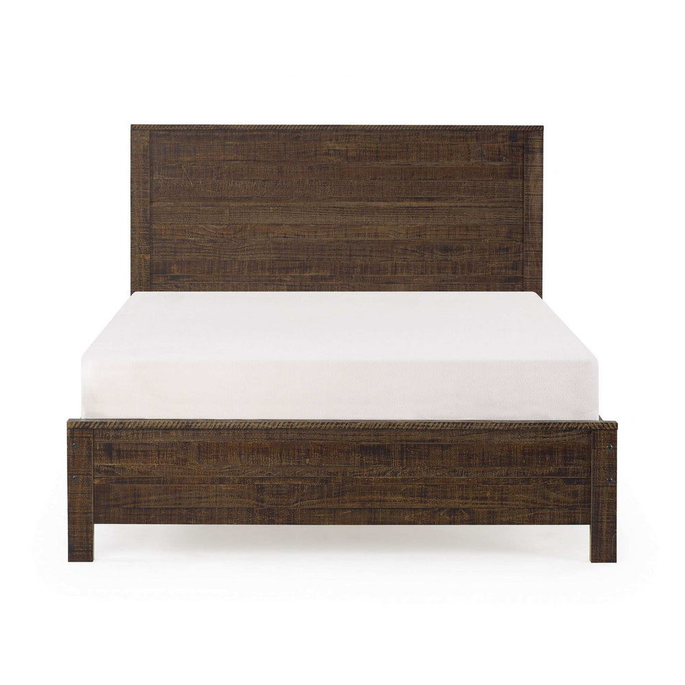Dark Brown Solid Wood Twin Bed Frame - Homeroots - Flyclothing LLC