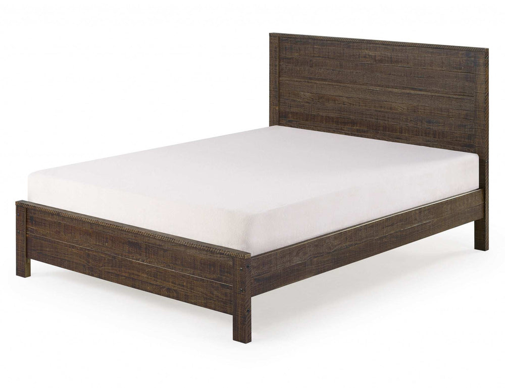 Dark Brown Solid Wood Twin Bed Frame - Homeroots - Flyclothing LLC