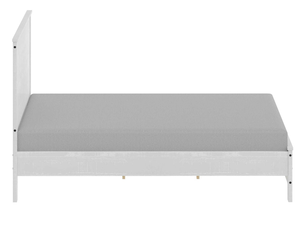 White Solid Wood Twin Bed Frame - Homeroots - Flyclothing LLC