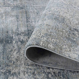 5' X 8' Blue Abstract Power Loom Area Rug - Homeroots - Flyclothing LLC