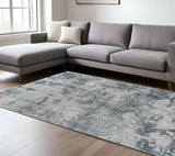8' X 10' Blue Abstract Power Loom Area Rug - Homeroots - Flyclothing LLC