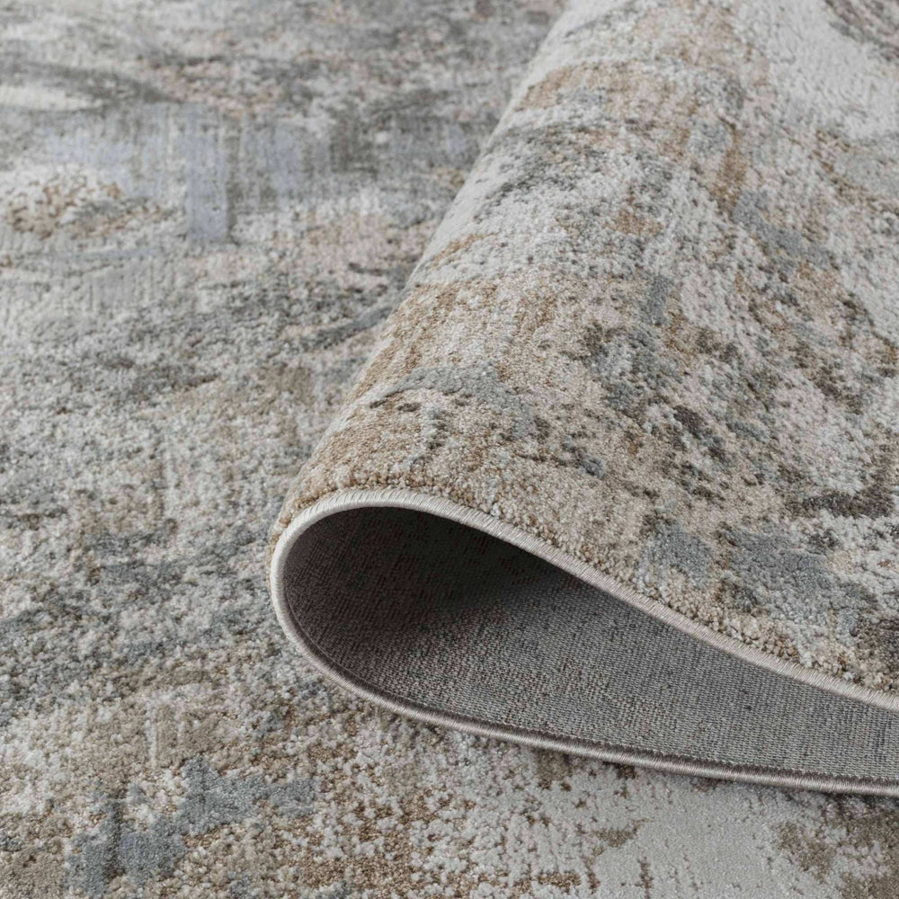 5' X 7' Beige Abstract Power Loom Area Rug - Homeroots - Flyclothing LLC