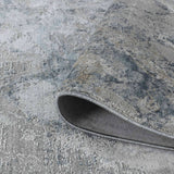 8' X 10' Blue Gray Abstract Power Loom Area Rug - Homeroots - Flyclothing LLC