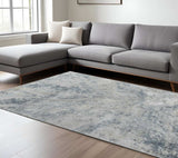 8' X 10' Blue Gray Abstract Power Loom Area Rug - Homeroots - Flyclothing LLC