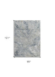 8' X 10' Blue Gray Abstract Power Loom Area Rug - Homeroots - Flyclothing LLC