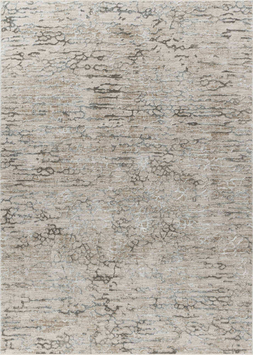5' X 8' Beige Abstract Stain Resistant Area Rug - Homeroots - Flyclothing LLC