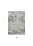 5' X 8' Beige Abstract Power Loom Stain Resistant Area Rug - Homeroots - Flyclothing LLC