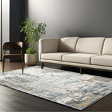 5' X 8' Beige Abstract Power Loom Stain Resistant Area Rug - Homeroots - Flyclothing LLC