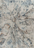 5' X 8' Beige and Blue Abstract Power Loom Area Rug - Homeroots - Flyclothing LLC