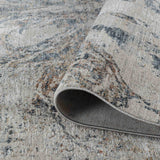 8' X 10' Beige Blue Abstract Power Loom Area Rug - Homeroots - Flyclothing LLC