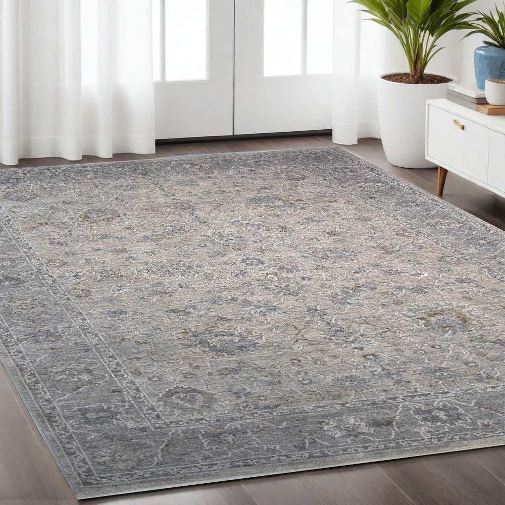 5' X 8' Cream Southwestern Power Loom Stain Resistant Area Rug - Homeroots - Flyclothing LLC