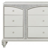 66" Platinum Manufactured Wood Nine Drawer Dresser