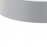 32" White and Natural Wood And Solid Wood Round Coffee Table