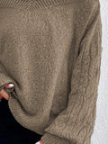 Cold Shoulder Turtleneck Sweater - Trendsi - Flyclothing LLC