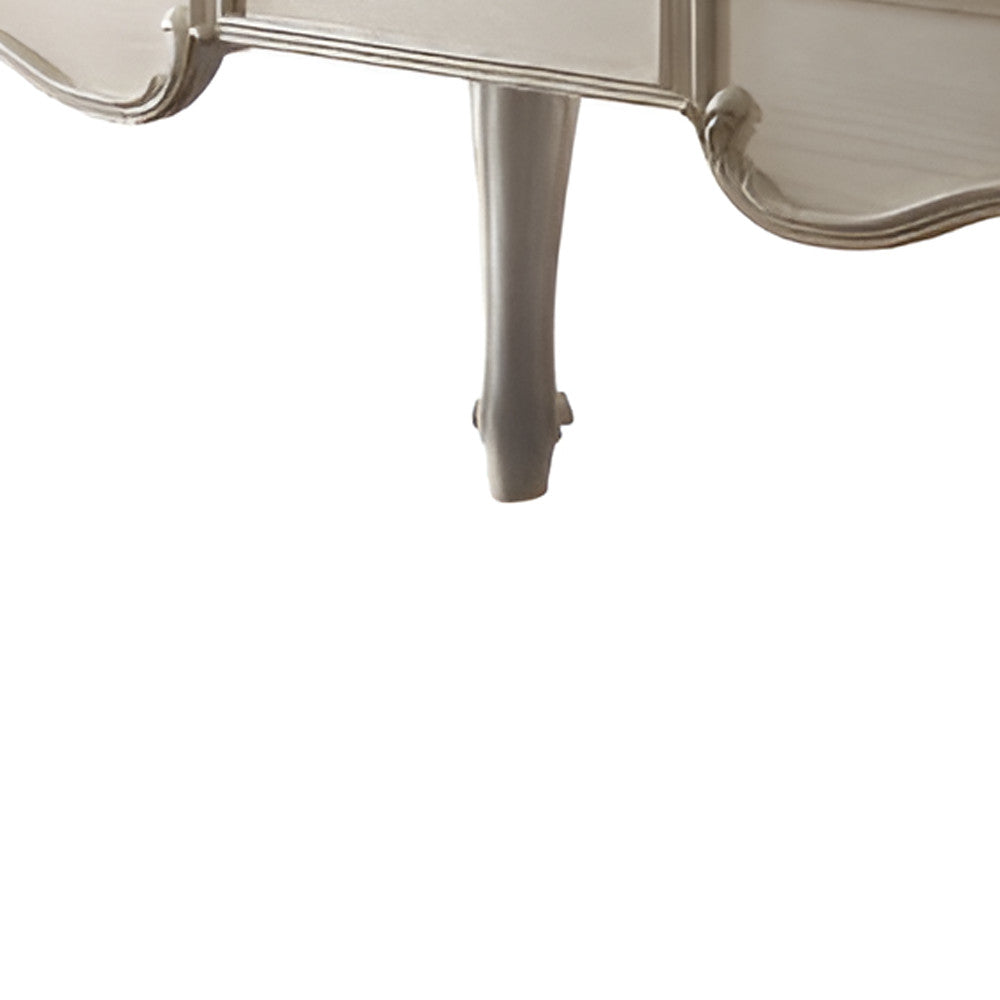 72" White Wood Executive Desk With Three Drawers