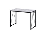 35" Antiqued White and Black Writing Desk - Homeroots - Flyclothing LLC