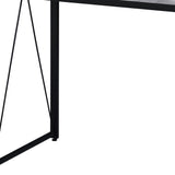 35" Antiqued White and Black Writing Desk - Homeroots - Flyclothing LLC