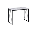 35" Antiqued White and Black Writing Desk - Homeroots - Flyclothing LLC