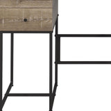 47" Brown and Black Writing Desk With Four Drawers - Homeroots - Flyclothing LLC