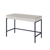 42" Natural and Black Writing Desk With Two Drawers - Homeroots - Flyclothing LLC