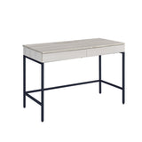 42" Natural and Black Writing Desk With Two Drawers - Homeroots - Flyclothing LLC