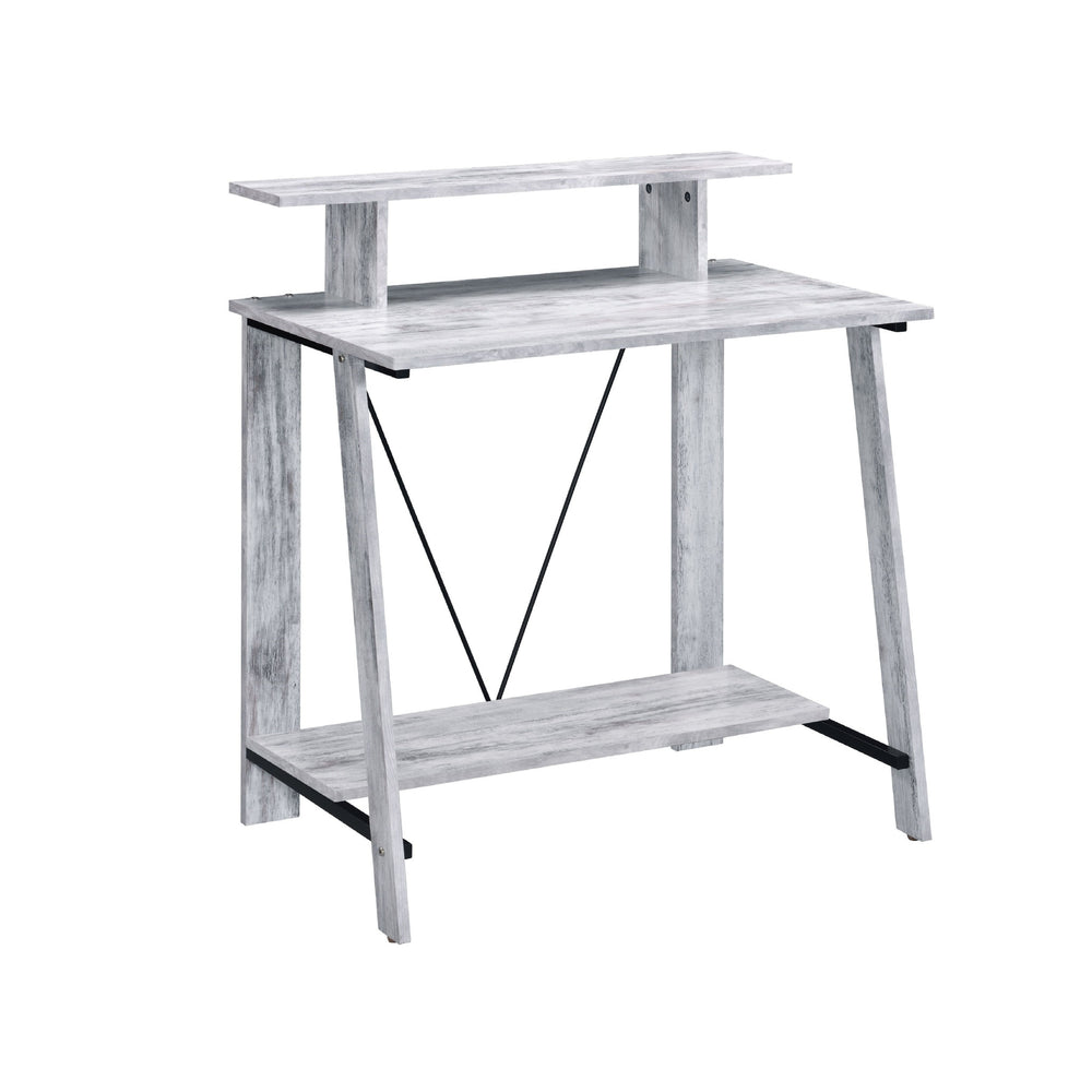 32" Antiqued White Writing Desk - Homeroots - Flyclothing LLC