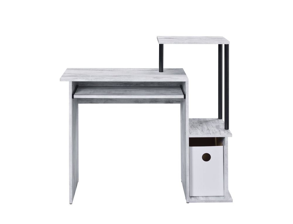 37" Antiqued White Computer Desk - Homeroots - Flyclothing LLC