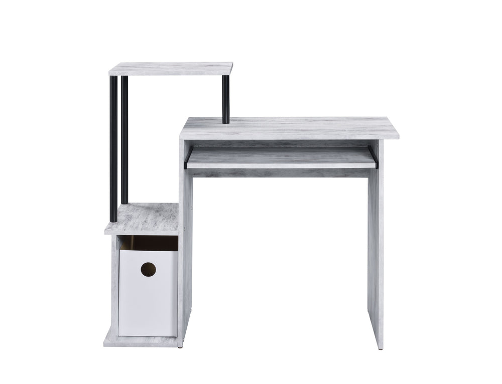 37" Antiqued White Computer Desk - Homeroots - Flyclothing LLC