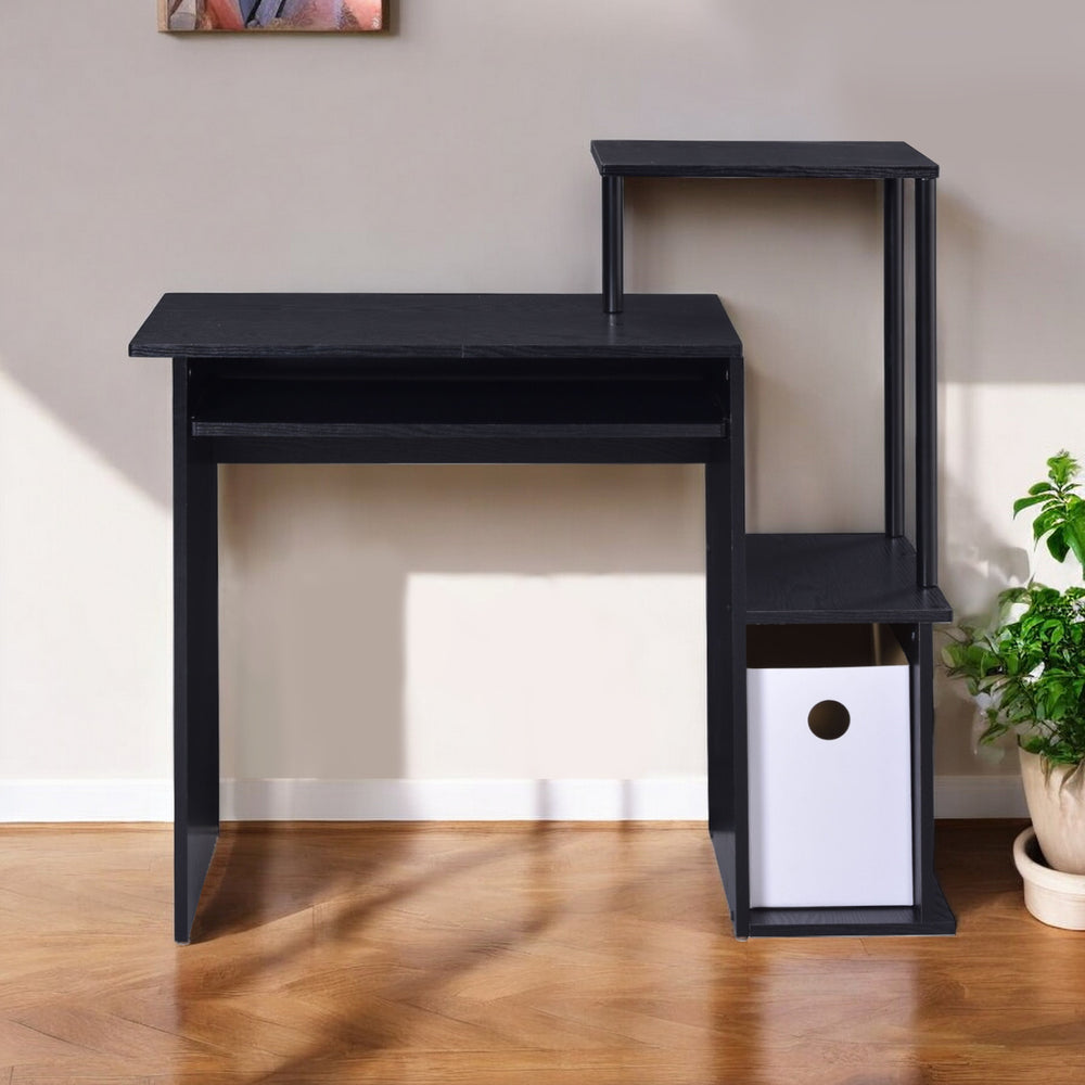 37" Black Computer Desk - Homeroots - Flyclothing LLC