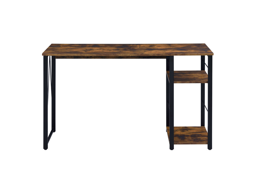 47" Brown and Black Writing Desk - Homeroots - Flyclothing LLC