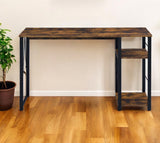 47" Brown and Black Writing Desk - Homeroots - Flyclothing LLC