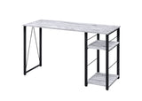 47" Antiqued White and Black Writing Desk - Homeroots - Flyclothing LLC