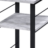 47" Antiqued White and Black Writing Desk - Homeroots - Flyclothing LLC