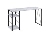 47" Antiqued White and Black Writing Desk - Homeroots - Flyclothing LLC