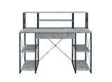 47" Gray and Black and Black Computer Desk - Homeroots - Flyclothing LLC