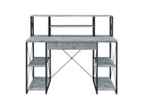 47" Gray and Black and Black Computer Desk - Homeroots - Flyclothing LLC