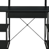 47" Black Computer Desk - Homeroots - Flyclothing LLC