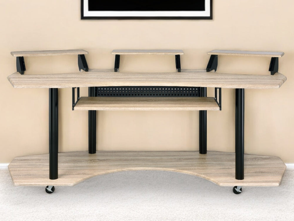 83" Natural and Black Computer Desk - Homeroots - Flyclothing LLC