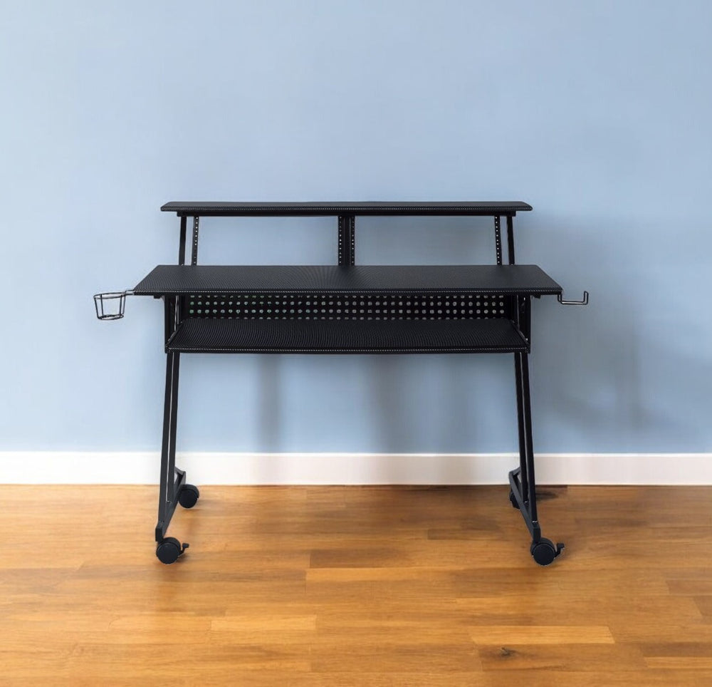 47" Black Computer Desk - Homeroots - Flyclothing LLC