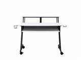 47" White and Black Computer Desk - Homeroots - Flyclothing LLC