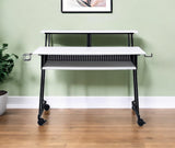 47" White and Black Computer Desk - Homeroots - Flyclothing LLC