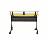 47" Yellow and Black Computer Desk - Homeroots - Flyclothing LLC