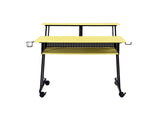 47" Yellow and Black Computer Desk - Homeroots - Flyclothing LLC