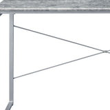 47" Gray and Black Writing Desk - Homeroots - Flyclothing LLC