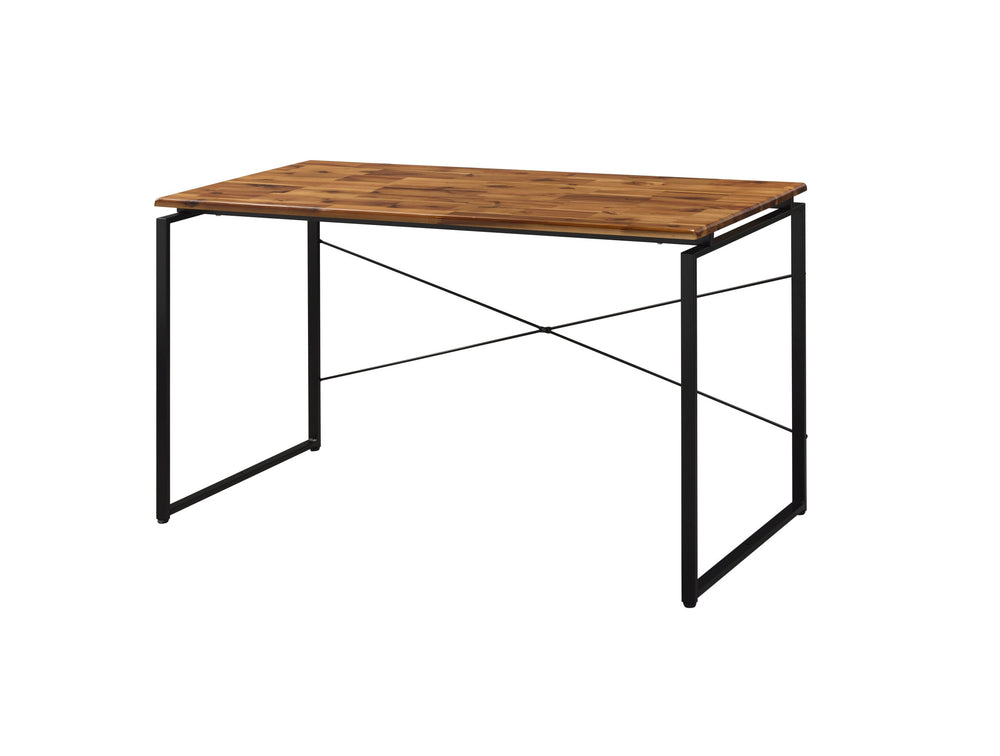 47" Brown and Black Writing Desk - Homeroots - Flyclothing LLC