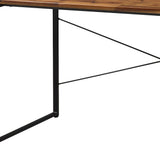 47" Brown and Black Writing Desk - Homeroots - Flyclothing LLC