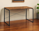 47" Brown and Black Writing Desk - Homeroots - Flyclothing LLC