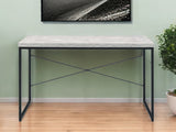 47" Antiqued White and Black Writing Desk - Homeroots - Flyclothing LLC