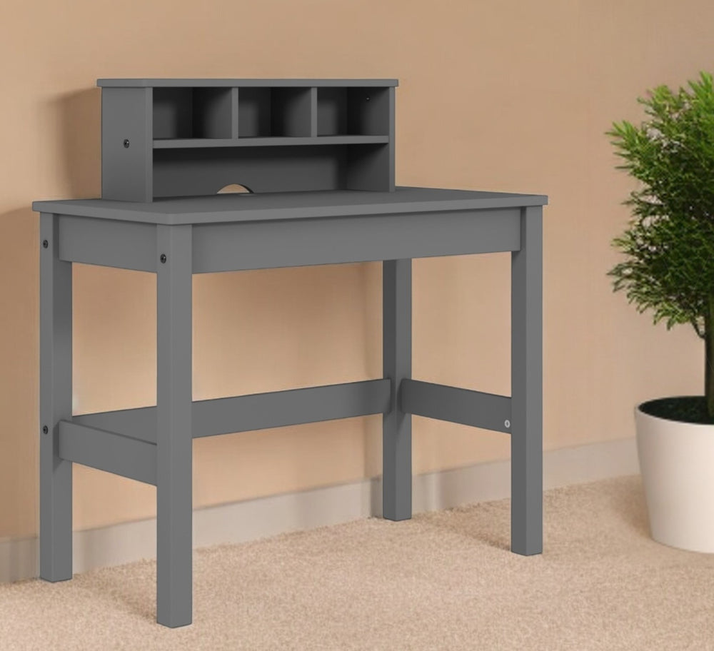 35" Gray Writing Desk - Homeroots - Flyclothing LLC