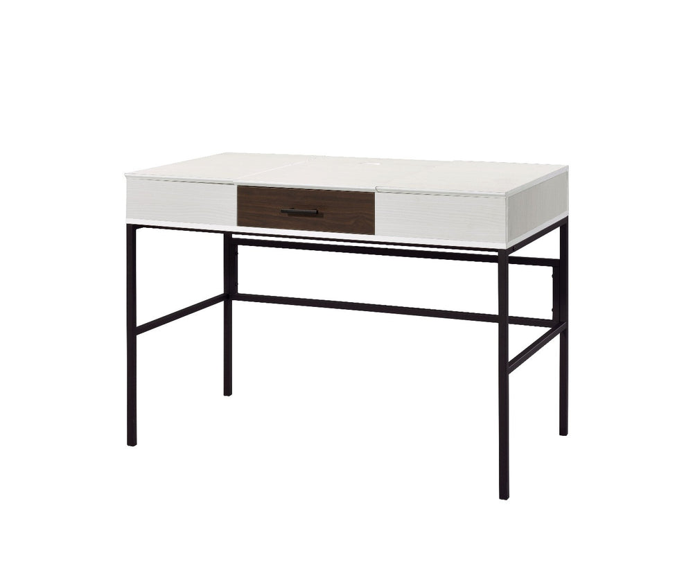 42" White and Black Writing Desk - Homeroots - Flyclothing LLC